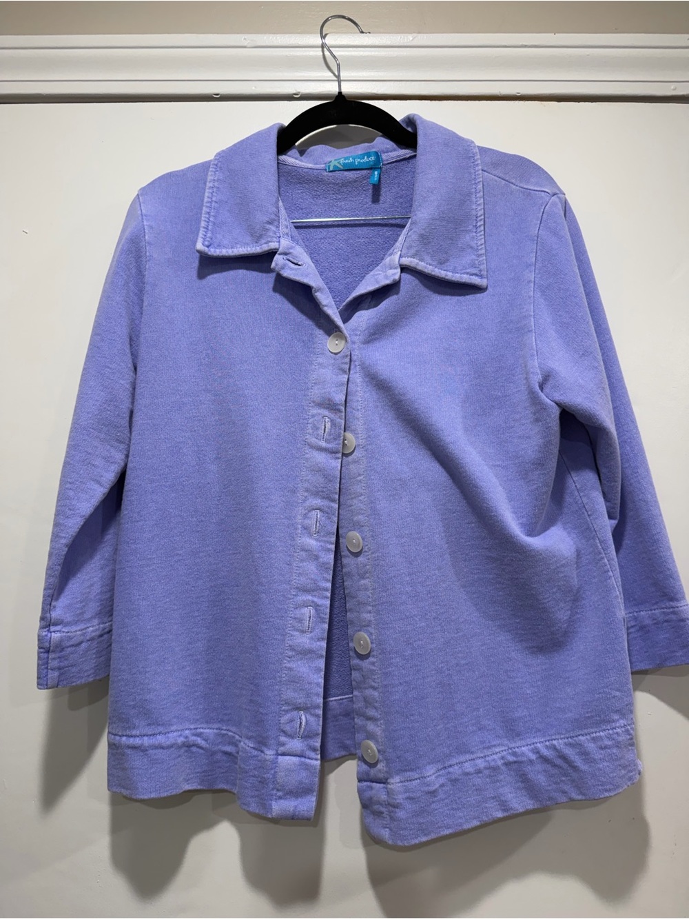 Fresh Produce Periwinkle Blue Button-Front Casual Jacket